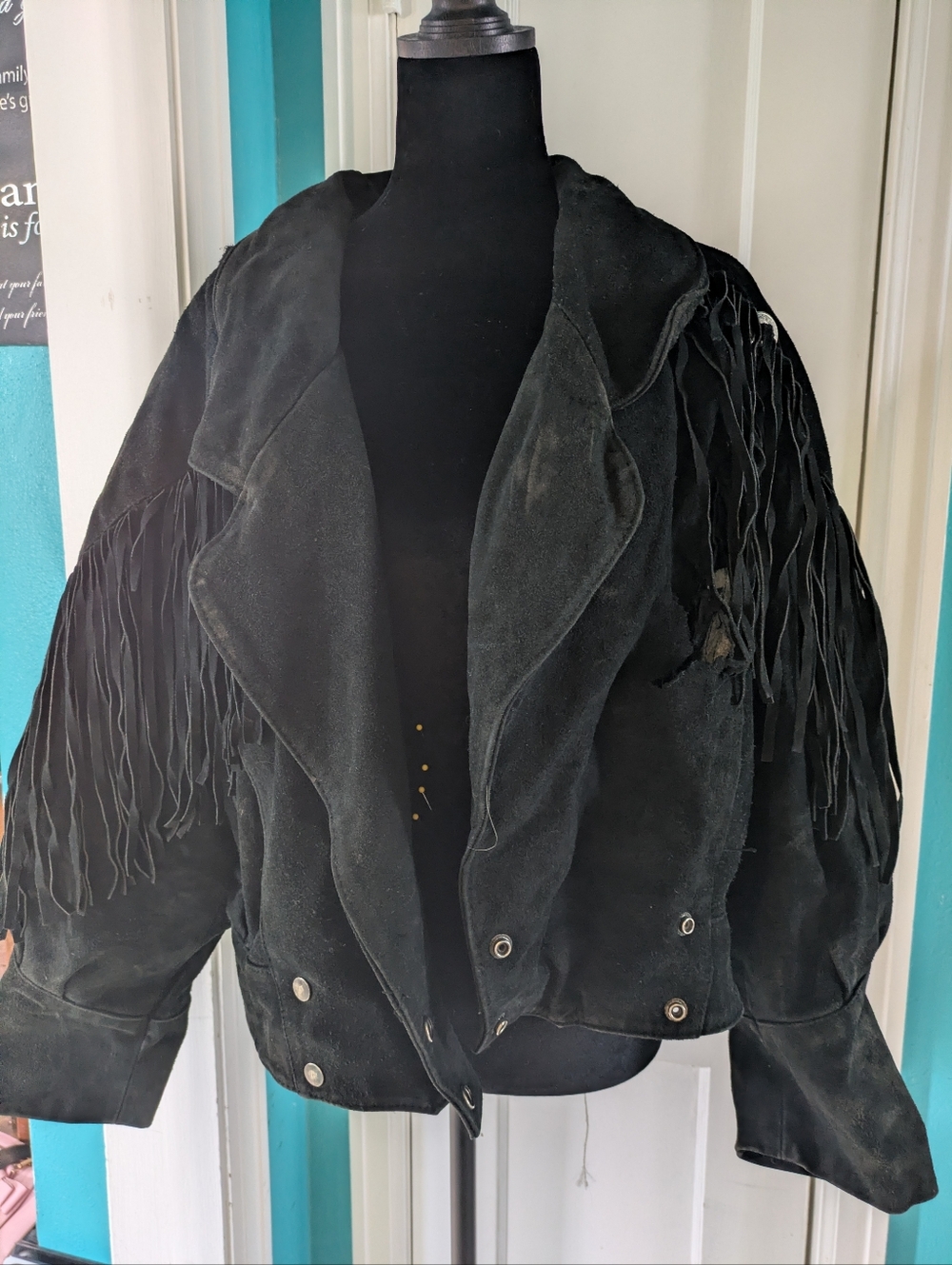 Vintage 90s Western Suede Fringe Jacket 🖤